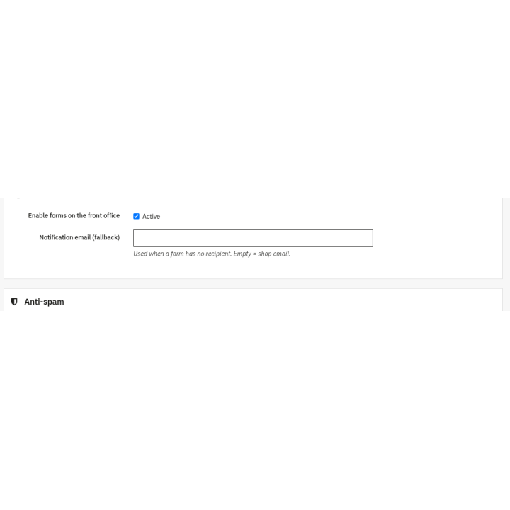 Advanced Contact Forms — General (back office)