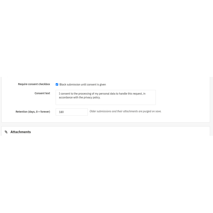Advanced Contact Forms — GDPR (back office)