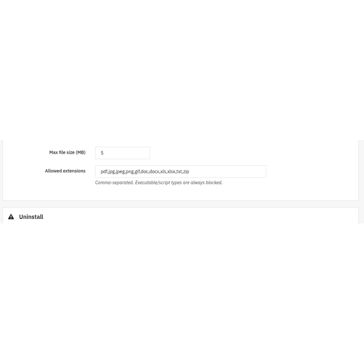 Advanced Contact Forms — Attachments (back office)