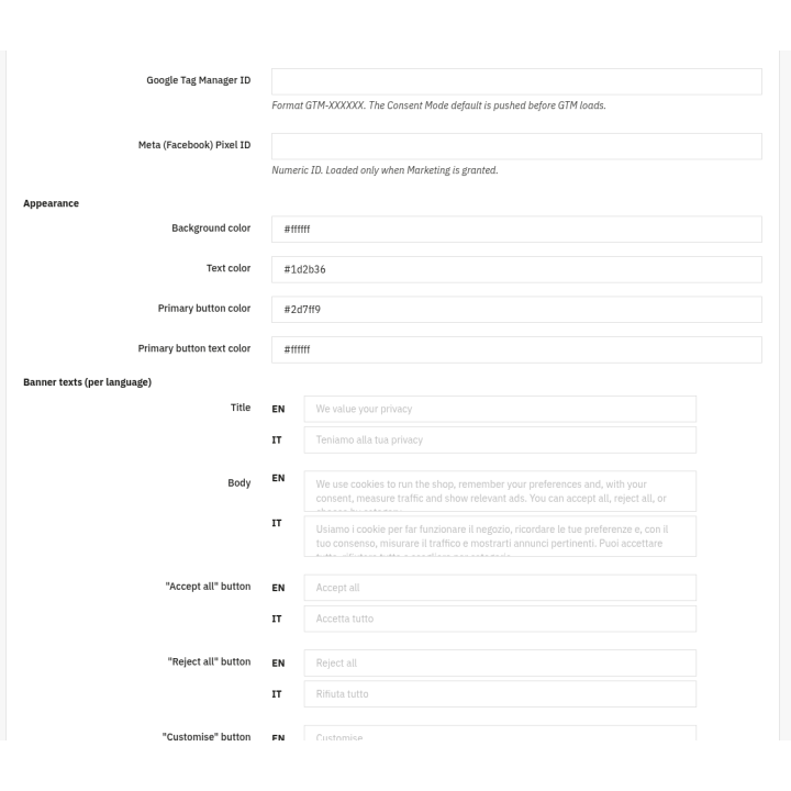 Cookie Consent & Google Consent Mode v2 — Cookie consent settings (back office) [src:cll_consent__cookie_consent_settings_2.png]