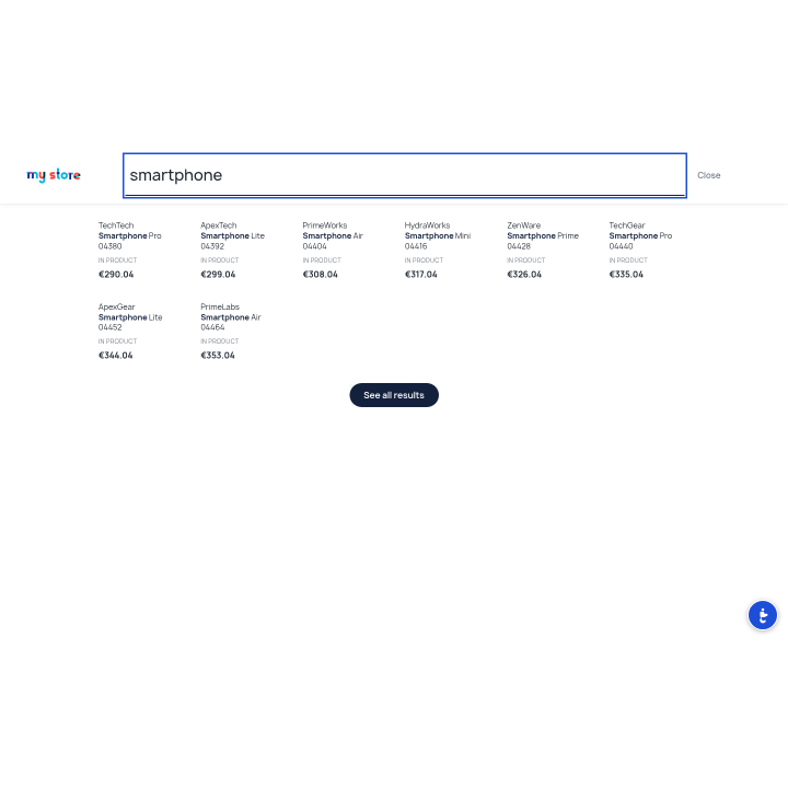 Ricerca Elasticsearch & Navigazione a Faccette