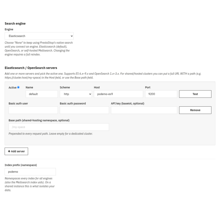 Ricerca Elasticsearch & Navigazione a Faccette