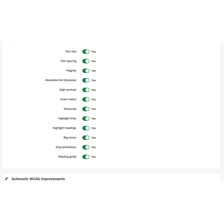 Accessibility Toolbar & WCAG Helper (EAA / WCAG 2.1 AA) — Tools (back office)