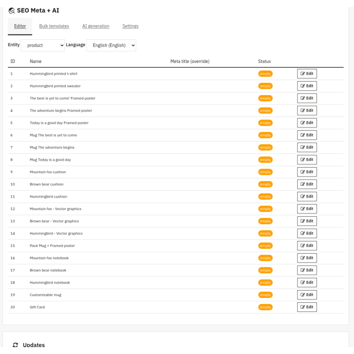 SEO Meta + AI - meta tags, Open Graph & structured data — SEO Meta + AI (back office)