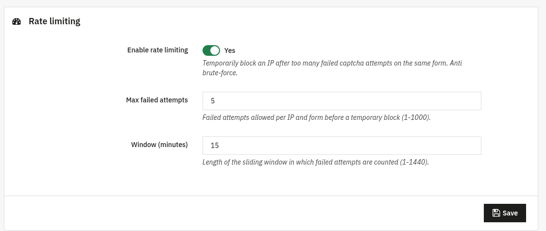 Rate limiting