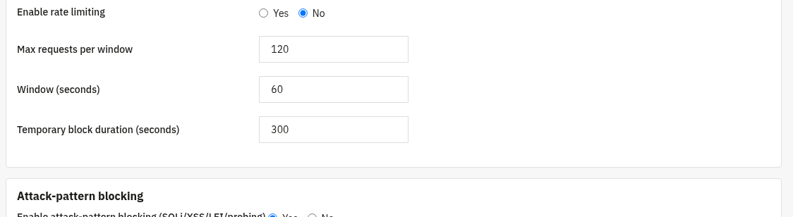Rate limiting